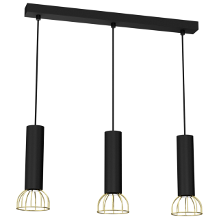 Lampa wisząca DANTE Black/Gold 3x mini GU10 MLP7249