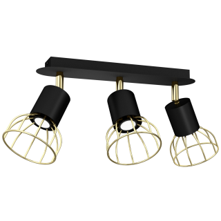 Lampa sufitowa DANTE Black/Gold 3x mini GU10 MLP7246