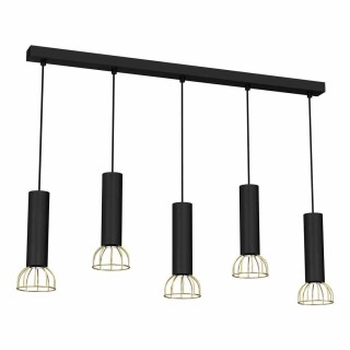 Lampa wisząca DANTE Black/Gold 5x mini GU10 MLP7250