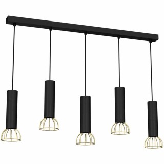 Lampa wisząca DANTE Black/Gold 5x mini GU10 MLP7250