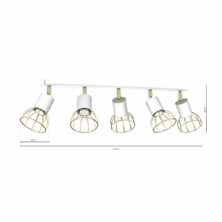 Lampa sufitowa DANTE White/Gold 5x mini GU10 MLP7253