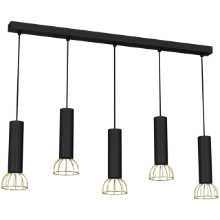 Lampa wisząca DANTE Black/Gold 5x mini GU10 MLP7250