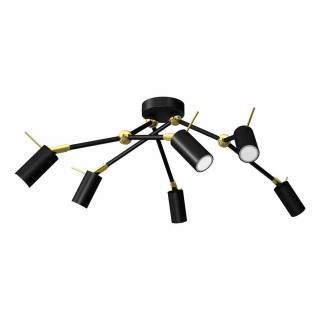 Lampa sufitowa IRIS Black/Gold 6x mini GU10 MLP7271