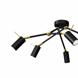 Lampa sufitowa IRIS Black/Gold 6x mini GU10 MLP7271