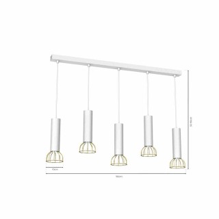 Lampa wisząca DANTE White/Gold 5x mini GU10 MLP7256