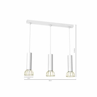 Lampa wisząca DANTE White/Gold 3x mini GU10 MLP7255