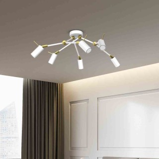 Lampa sufitowa IRIS White/Gold 6x mini GU10 MLP7274