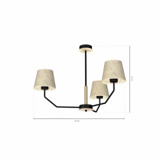 Lampa wisząca ETNA Black 3xE27 MLP7276