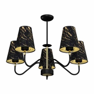 Lampa wisząca HERMES Black/Gold 5xE27 MLP7282