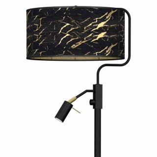 Lampa podłogowa SENSO Black/Gold 1xE27 + 1x mini GU10 MLP7300