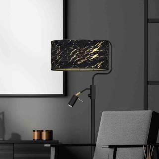 Lampa podłogowa SENSO Black/Gold 1xE27 + 1x mini GU10 MLP7300