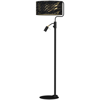 Lampa podłogowa SENSO Black/Gold 1xE27 + 1x mini GU10 MLP7300