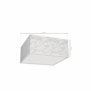 Lampa sufitowa SENSO White/Gold kwadrat 2xE27 MLP7303