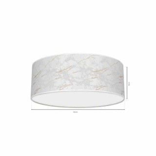 Lampa sufitowa SENSO White/Gold 3xE27 Ø50cm MLP7307