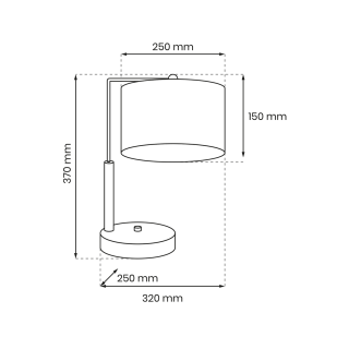 Lampka nocna SENSO White/Gold 1xE27 MLP7310