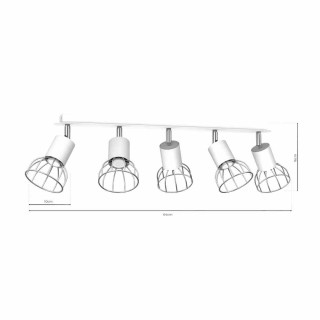 Lampa Sufitowa Dante Silver 5x mini GU10 MLP7364