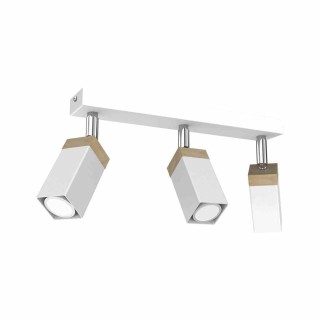 Lampa sufitowa SOLO SAWN WHITE / PATINATED WOOD 3x mini...