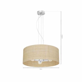 Lampa wisząca MARSHALL WHITE / RATTAN 3xE27 MLP7490