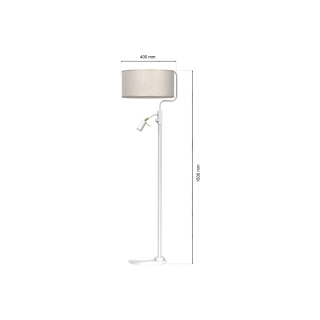 Lampa podłogowa LINO BIEL / LEN 1xE27 + 1x mini GU10 MLP7503