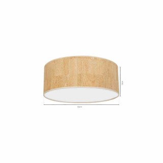 Lampa sufitowa CORK White/Cork 3xE27  Ø50cm MLP7521