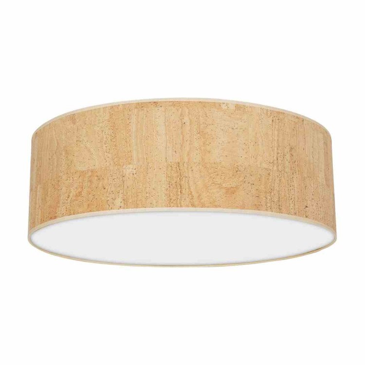 Lampa sufitowa CORK White/Cork 3xE27  Ø60cm MLP7522