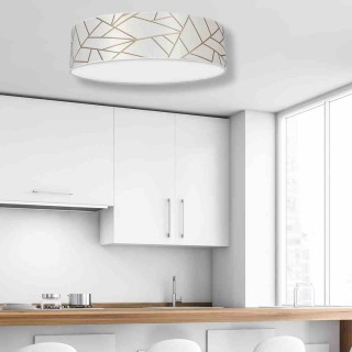 Lampa sufitowa ZIGGY WHITE White/Gold 3xE27 Ø50cm MLP7567