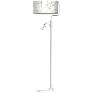 Lampa podłogowa ZIGGY WHITE White/Gold 1xE27 +        1x mini GU10 MLP7571