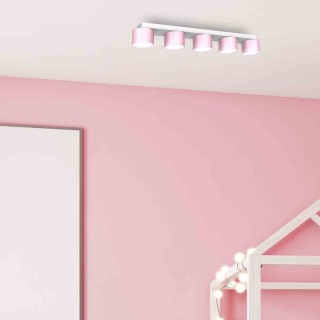 Lampa sufitowa DIXIE Pink/White  5xGX53 MLP7557