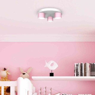 Lampa sufitowa DIXIE Pink/White  3xGX53 MLP7556