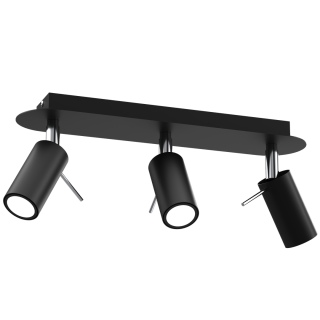 Lampa sufitowa PRESTON BLACK/CHROME 3x mini GU10 MLP7620