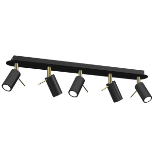 Lampa sufitowa PRESTON GOLD/BLACK 5x mini GU10 MLP7637