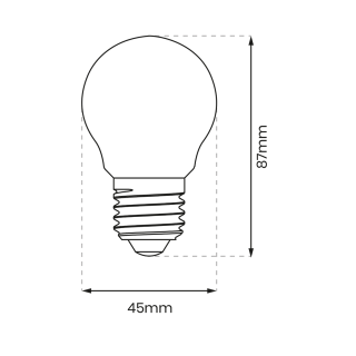 Żarówka Filamentowa LED 1,5W ST45 E27 2700K EKZF1067