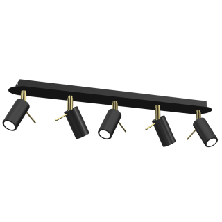 Lampa sufitowa PRESTON GOLD/BLACK 5x mini GU10 MLP7637