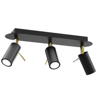 Lampa sufitowa PRESTON GOLD/BLACK 3x mini GU10 MLP7636