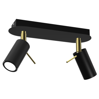 Lampa sufitowa PRESTON GOLD/BLACK 2x mini GU10 MLP7635