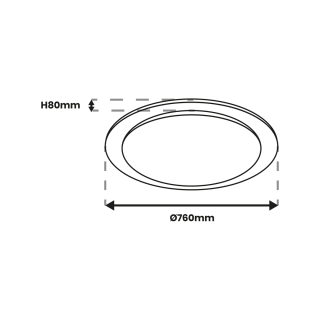 PLAFON ONTARIO 80W LED Ø760 mm ML7136