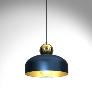 Lampa Wisząca HARALD GOLD/NAVY BLUE 1xE27 MLP7695