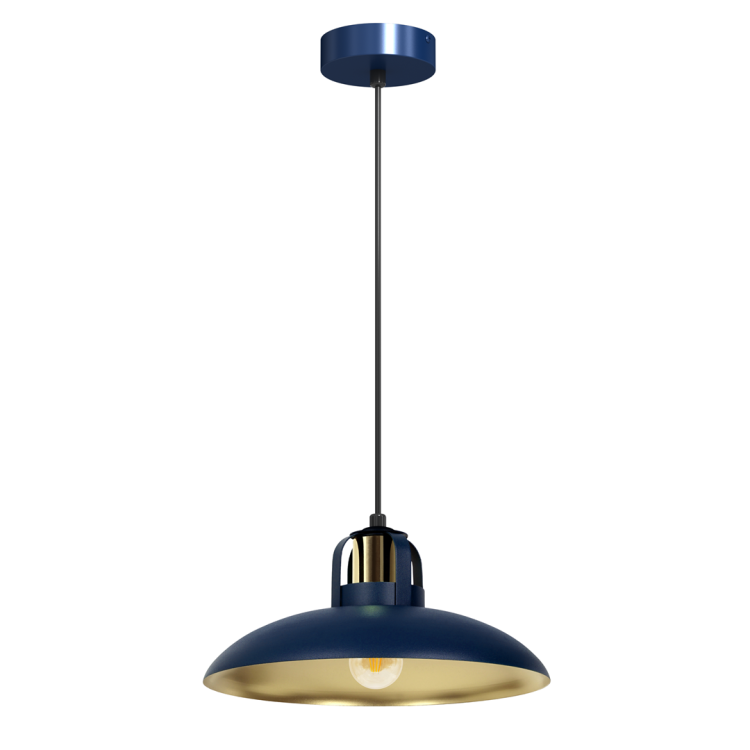 Lampa wisząca FELIX NAVY BLUE/GOLD 1xE27 MLP7714