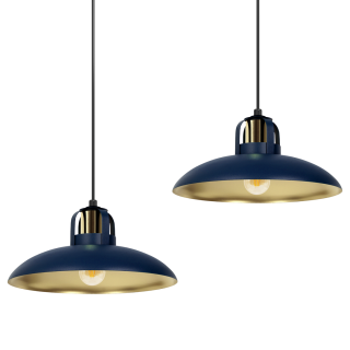 Lampa wisząca FELIX NAVY BLUE/GOLD 2xE27 MLP7715