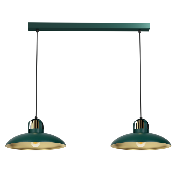 Lampa wisząca FELIX GREEN/GOLD 2xE27 MLP7710