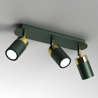 Lampa sufitowa JOKER GREEN/GOLD 3xGU10 MLP7719