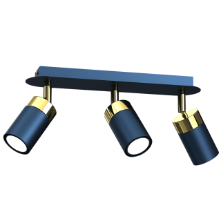 Lampa sufitowa JOKER NAVY BLUE/GOLD 3xGU10 MLP7724