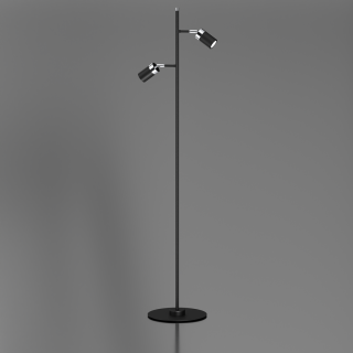 Lampa podłogowa JOKER BLACK/CHROME 2xGU10 MLP7750