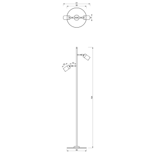 Lampa podłogowa JOKER WHITE/CHROME 2xGU10 MLP7752