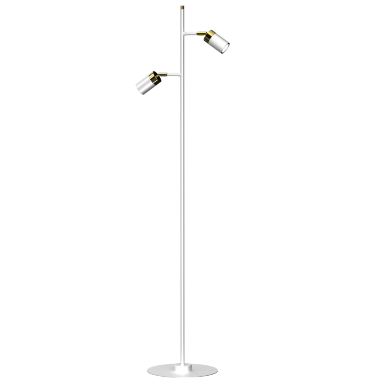 Lampa podłogowa JOKER WHITE/GOLD 2xGU10 MLP7537