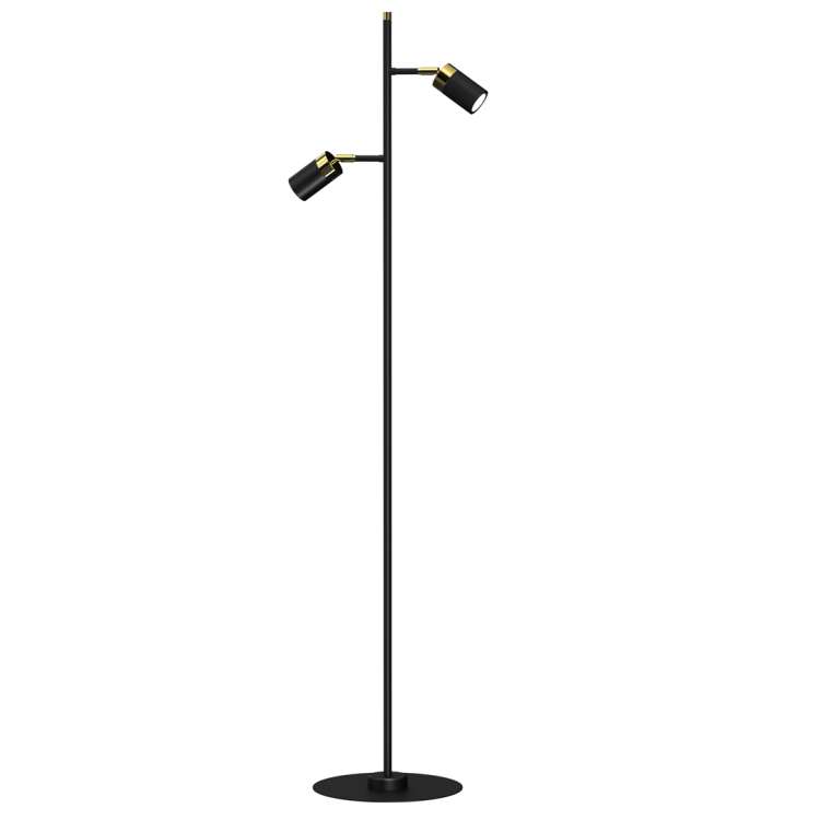 Lampa podłogowa JOKER BLACK/GOLD 2xGU10 MLP7535