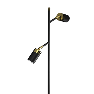 Lampa podłogowa JOKER BLACK/GOLD 2xGU10 MLP7535