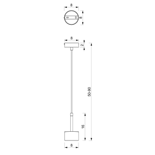 Lampa wisząca ARENA WHITE/GOLD 1xGX53 MLP7754