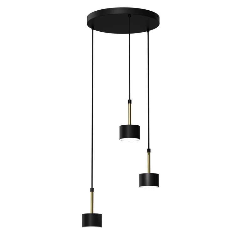 Lampa wisząca ARENA BLACK/GOLD 3xGX53 MLP7762