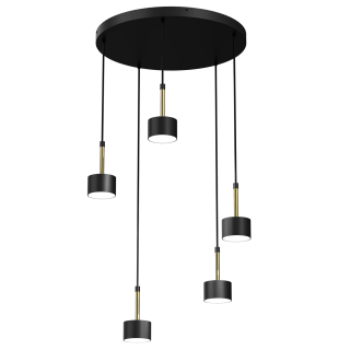 Lampa wisząca ARENA BLACK/GOLD 5xGX53 MLP7763